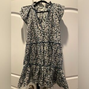 Veronica Beard Blue and White Floral Mini Dress